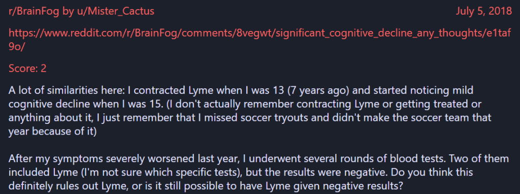 Luigi Mangione´s now-deleted Reddit posts related to brain-fog and brain disease 1